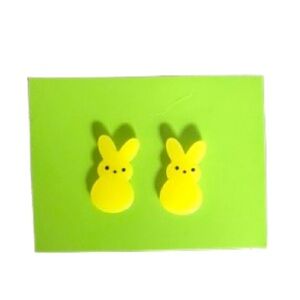 Yellow Bunny Stud Earrings